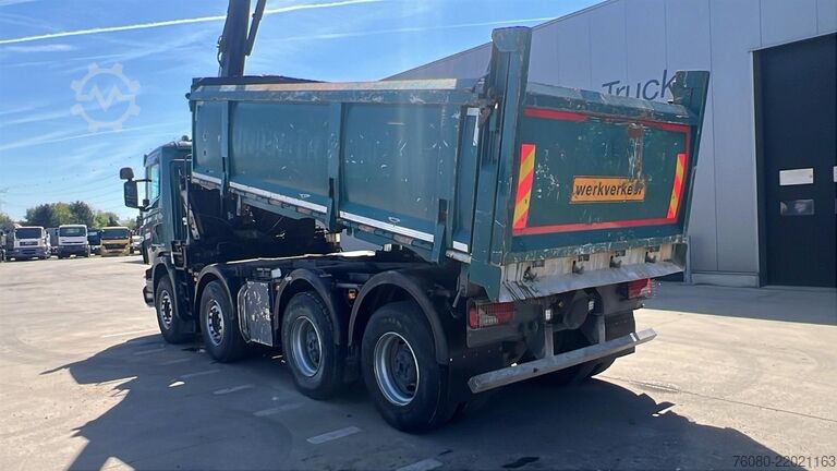Nosturilla varustettu kippivaunu Scania G 380 (EURO 5 / BIG HUB / STEEL SUSP. / HMF 164...