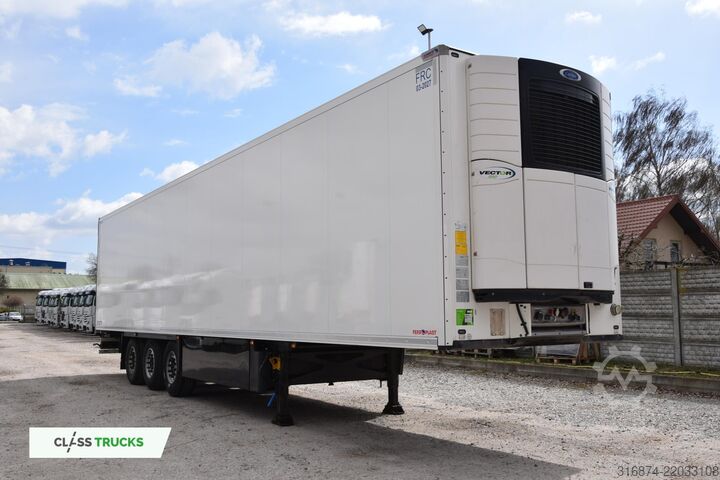 รถพ่วงกึ่งตู้เย็น SCHMITZ CARGOBULL SKO Double Deck FP 60 Carrier Vector 1550 Lifting Axle