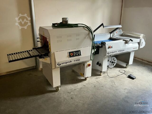 Winkelschweissmaschine Schrumpftunnel - Shrinkwrapper Shrink Tunnel SMIPACK FP 560a - T450