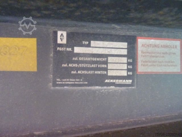 冷藏半挂车 ACKERMANN-FRUEHAUF 2-Achs*11,8m*gelenkt*LBW*Frigoblock*Liftachse