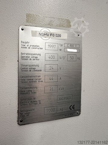 Vertikalni obradni centar HERMLE C 800 V