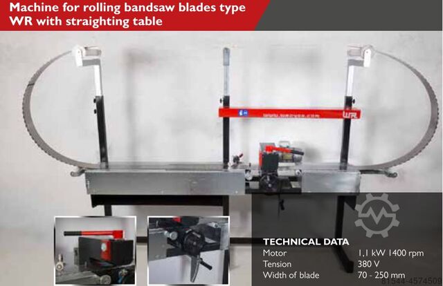 MACHINE FOR ROLLING BANDSAW BLADES 