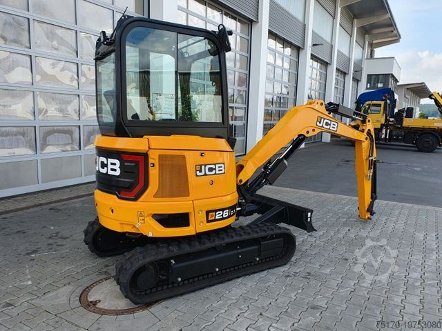 Mini ekskavatör JCB 26C-1 Pro Cab / Neufahrzeug / Planierschild