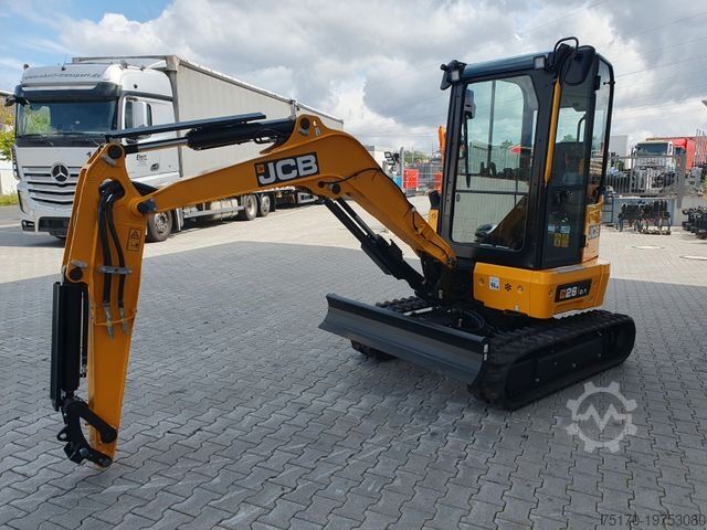 Mini ekskavatör JCB 26C-1 Pro Cab / Neufahrzeug / Planierschild