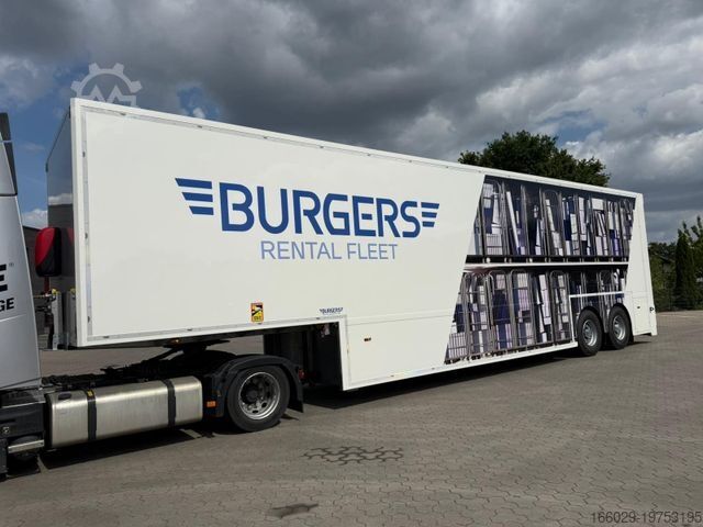 Semiremorcă cu platformă joasă  Burgers Doppelstock Trailer 60% mehr Ladefläche