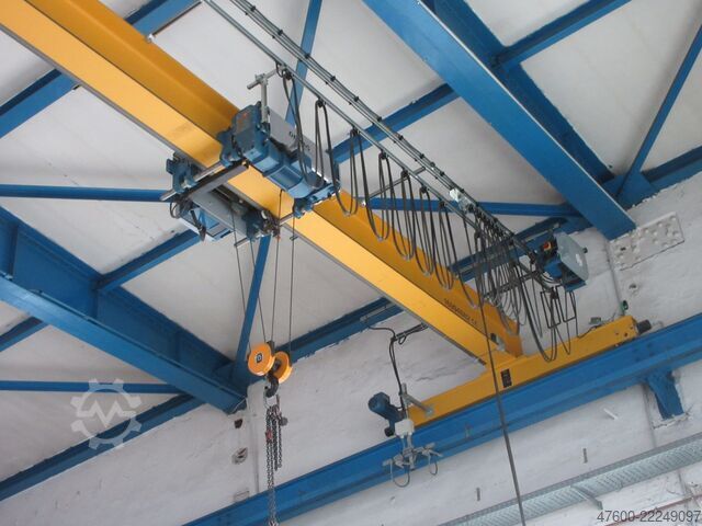 Kranhimmel kran, hallkran, spår 17.500 mm Demag Hallenkran Brückenkran Kran 3,2 tt Seilzug DR 3200Kg Spur 17,5m Hub 10m