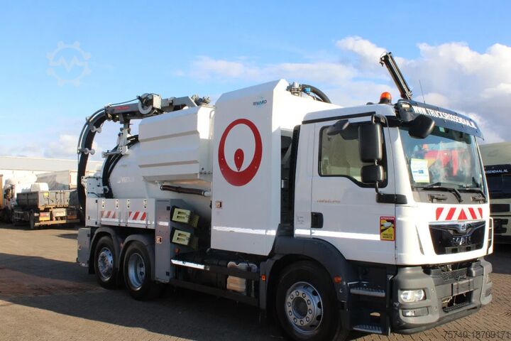 Kendaraan hisap MAN TGM 26.340 + RIVARD 11.8M3 + PUMP + EURO 6