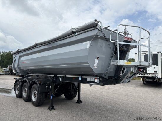 Tipper semitrailer SCHWARZMüLLER STAHLRUNDMULDE 25 M³, LIFTACHSE, ROLLPLANE, SAF ACHSEN,  MEHRERE SOFORT VERFüGBAR