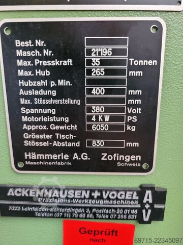  Hämmerle AP 35-1600/S4D