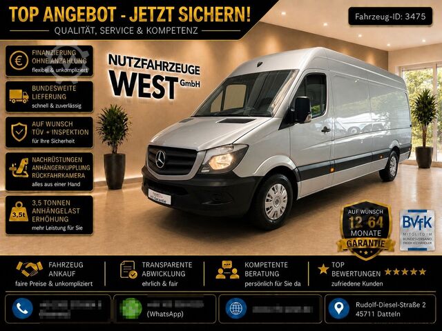 Fourgon surélevé MERCEDES-BENZ Sprinter 314/316 CDI Maxi*AHK=3.500Kg*Garantie*