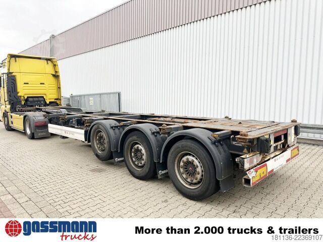 半挂交换箱车 Krone SDC 27 eLTU4 Container-Chassi, 2x Liftachse,