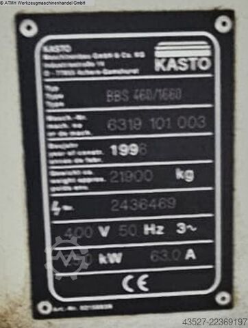 Sierra de cinta - horizontal KASTO BBS 460/1660 Blockbandsaege
