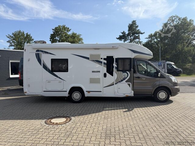 แคมเปอร์กึ่งบูรณาการ CHAUSSON Welcome 737 Klima, SAT/TV, Solar