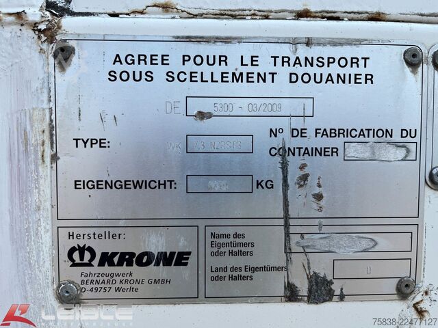 Remorque porte-caisson KRONE WK 7.3N2RSTG*Koffer*45m³*Rolltor*Doppelstock