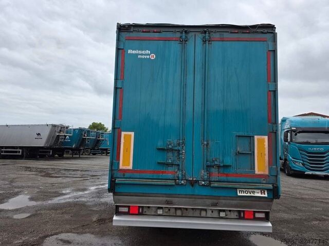 Semirremolque con piso móvil REISCH 65 cbm Schubboden, Lift, SAF Scheibe