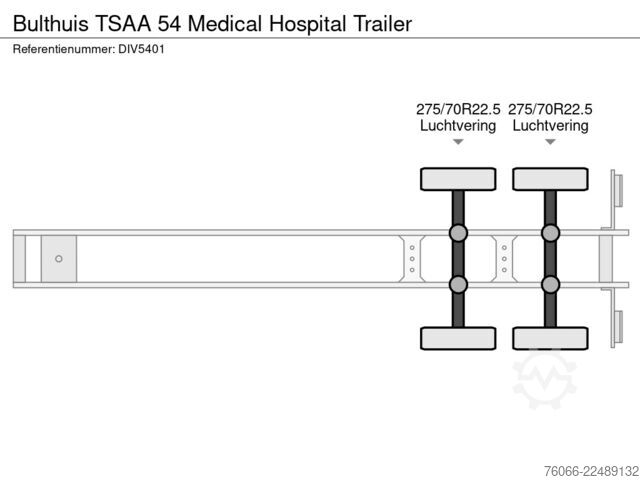 Bulthuis TSAA 54 医疗医院拖车 Bulthuis TSAA 54 Medical Hospital Trailer