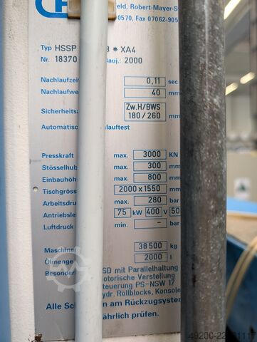 Hidrauliskā prese Hylatechnik HSSP 300-3-XA4