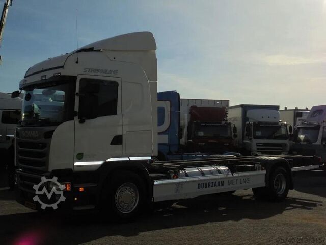 Podvozok s kabínou Scania G 340 + Euro 6 + LNG + Manual+BDF