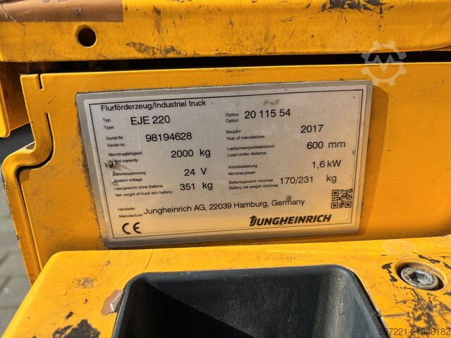 Elektrikli Paletli Transpaletler Jungheinrich EJE 120