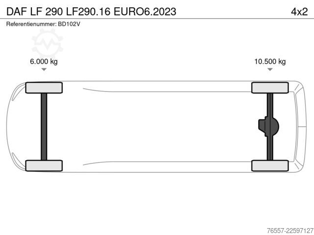 Tarpaulin DAF LF 290 L2EN3