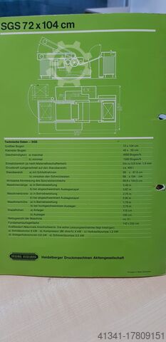 Máquina perforadora Heidelberg Cylinder SGS 72 x 104 cm