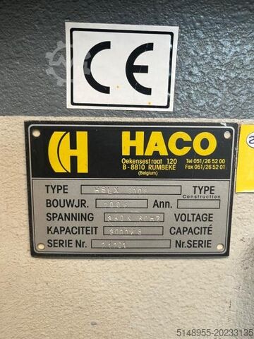 Hidraulinės giljotininės žirklės HACO HSLX 3008