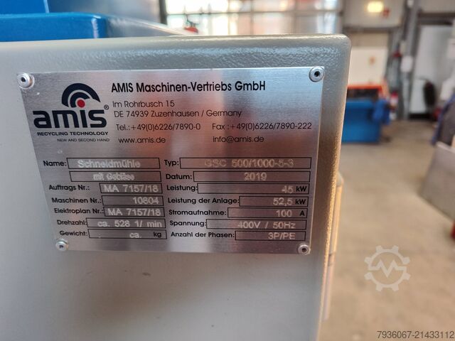 Triturador de eixo único ZERMA GSC 500/1000-5-3