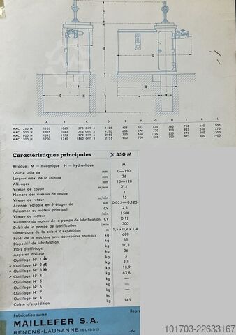 Spårmaskin MAILLEFER MAC-350 M