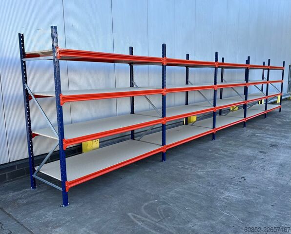 široki skladišni regali ca. 9,56 lfm. Weitspannregale H: 200 cm T: 80 cm , 400 kg Fachlast , 4 Ebenen
