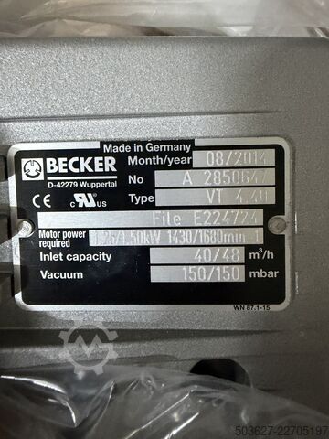 משאבת ואקום בקר VT 4.40 חדשה באריזה Becker vacuümpomp vt 4.40 NEW IN BOX vt 4.40