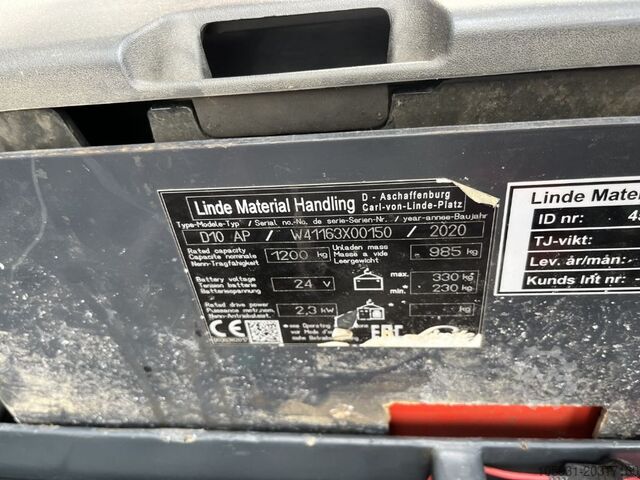 Stivuitor cu stivuitor stand-on Linde D10AP