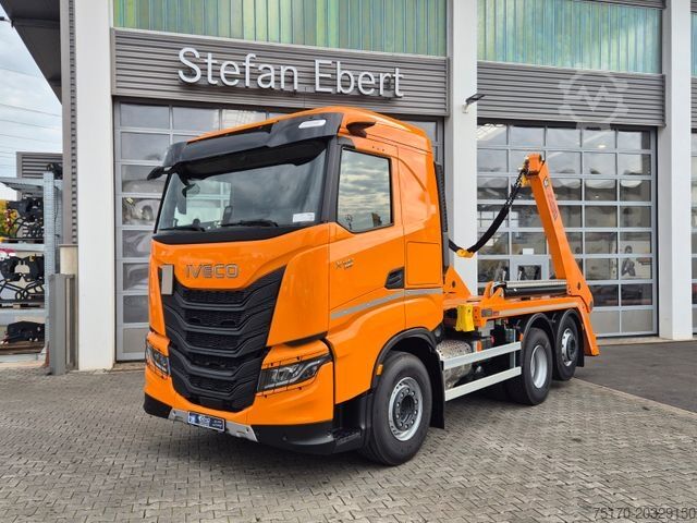 Vörubíll með veltiborni IVECO AS280X58Y/ PS ON Hiab FTR18 Funk AHK Bett Cam