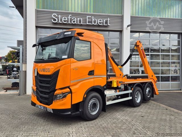 Vörubíll með veltiborni IVECO AS280X58Y/ PS ON Hiab FTR18 Funk AHK Bett Cam
