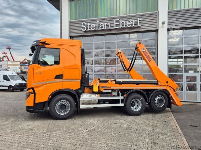 Vörubíll með veltiborni IVECO AS280X58Y/ PS ON Hiab FTR18 Funk AHK Bett Cam
