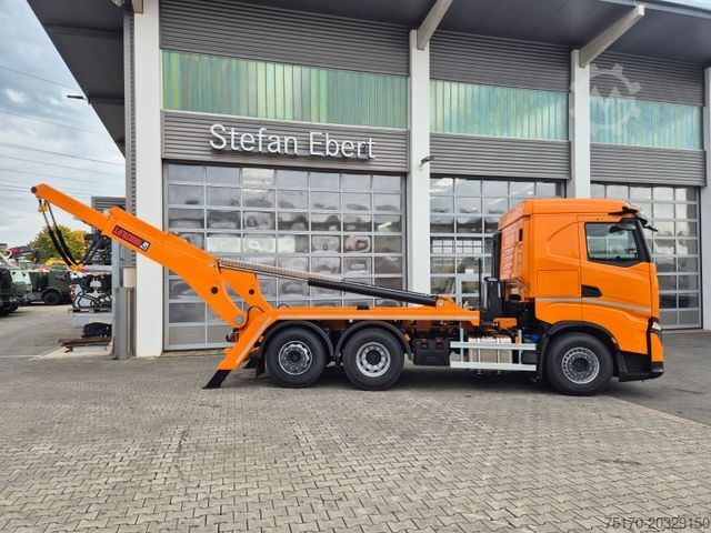 Vörubíll með veltiborni IVECO AS280X58Y/ PS ON Hiab FTR18 Funk AHK Bett Cam