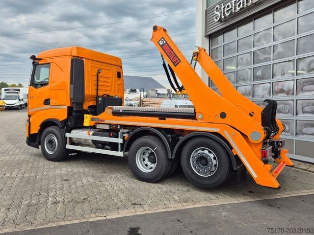 Vörubíll með veltiborni IVECO AS280X58Y/ PS ON Hiab FTR18 Funk AHK Bett Cam
