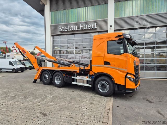 Vörubíll með veltiborni IVECO AS280X58Y/ PS ON Hiab FTR18 Funk AHK Bett Cam