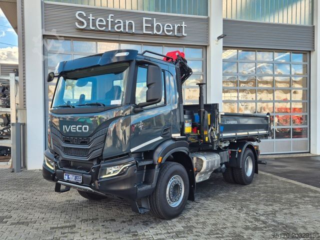 Тристранен самосвал IVECO AD200X46/P HR OFF Palfinger PK 12.501 Funk AHK
