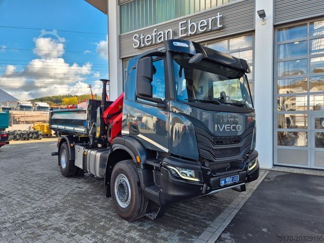 Тристранен самосвал IVECO AD200X46/P HR OFF Palfinger PK 12.501 Funk AHK
