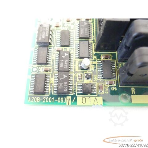 Komponentti Fanuc A20B-2001-0931 / 01A Platine A350-2001-T934/01 SN F09034805