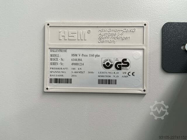 Vertikalni baleri HSM V-Press 1160 HSM V-Press 1160 Plus