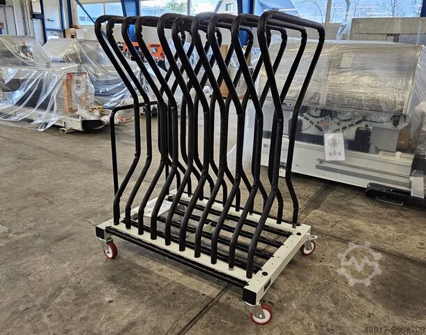 Trolley for carriage of sashes and frame 