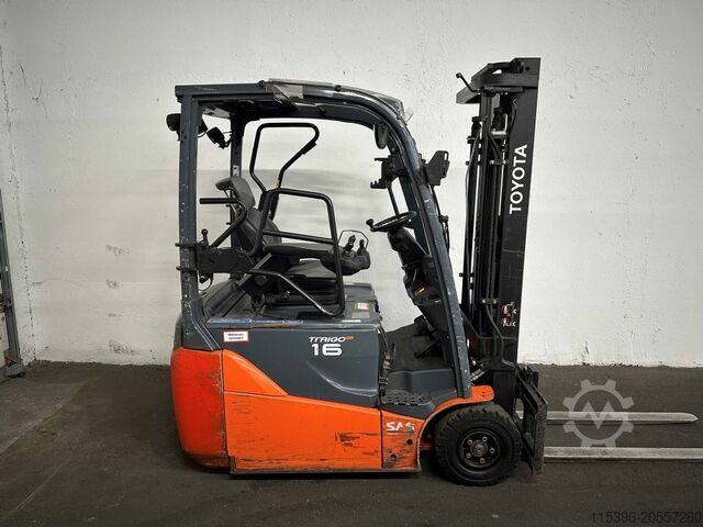 رافعة شوكية كهربائية ذات 3 عجلات Toyota 8FBE16T - FREIHUB-Mast !!