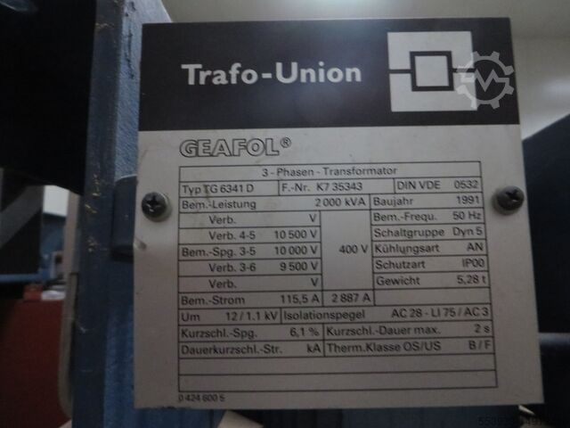 Trafo-Union Gie├Яharz 2000 *kVA