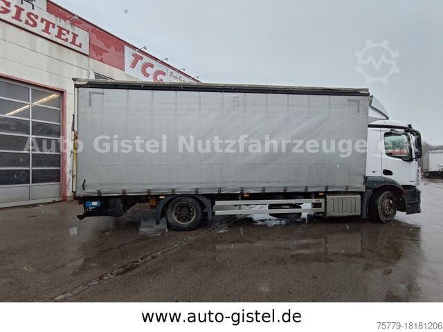 Nákladné auto s plochou korbou a plachtou MERCEDES-BENZ Antos 1833 4x2 BL*Dautel DL1500s Hebebühne
