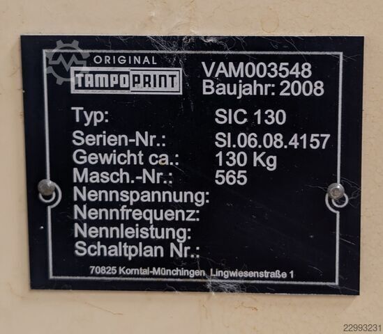 Tampontrykmaskine TAMPOPRINT SIC 130