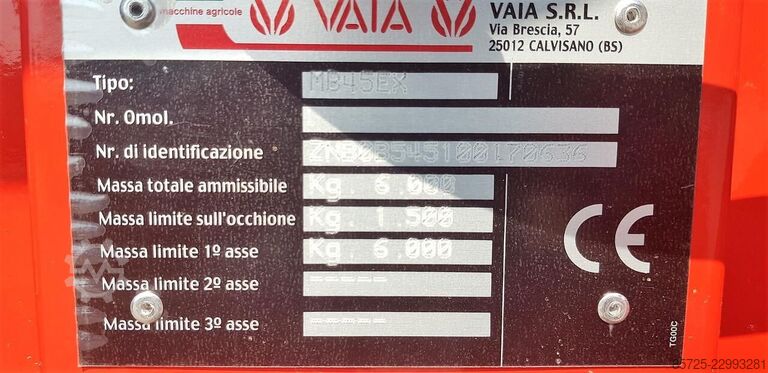 Vaia MB 45 воден резервоар Vaia MB 45 Water tank
