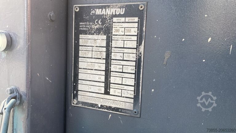 Vertical Mast Lift Manitou 100 Vjr Evolution (10m)