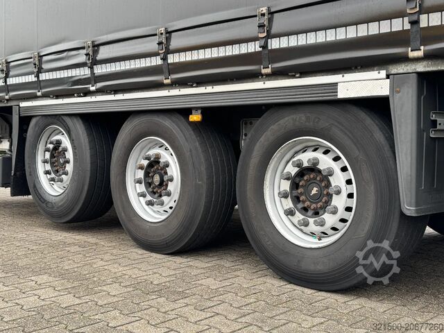 ผ้าใบกันน้ำแบบเลื่อน Schmitz Cargobull Schuifzeil met Borden / OV-Laadklep / Lift-as /...