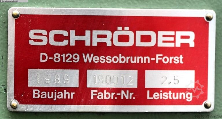 Plåtbockningsmaskin SCHROEDER MAK II / 2520 x 2.5
